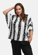 Túnach ócáideach le muinchille sciathán leathair 'Sovana'