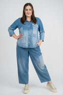 'Sky' Blouse – Premium-Denim, Patch & Rek