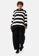 'Vella' knitted pullover – soft cotton blend with wool content