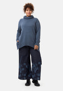 'Vella' knitted sweater – soft cotton blend with wool content & roll neck