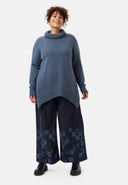'Vella' knitted sweater – soft cotton blend with wool content & roll neck