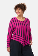 'Sienna' shirt - streifenlook, asymmetrische a-linie