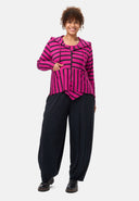 'Sienna' jacke - viscose-stretch, streifenmix