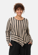 'Sienna' shirt - streifenlook, asymmetrische a-linie