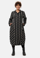 'Karena' Jurk - katoen-stretch, strepenlook