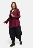 Μακριά μπλούζα χαλαρή από μείγμα κάνναβης-βαμβακιού 'Elure'