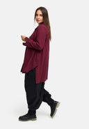 Μακριά μπλούζα χαλαρή από μείγμα κάνναβης-βαμβακιού 'Elure'