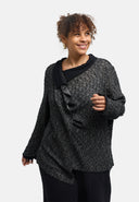 'Perlina' tuniek – materiaalmix, gedrapeerd