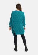 'Cotona' Stickad Skjorta Lång – avslappnad & mysig