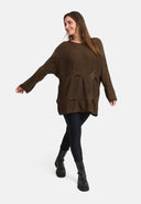 Stickad tröja av ren bomull 'Cotona'