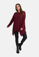 'Cotona' T-shirt en tricot asymétrique en ligne A – décontracté & confortable