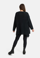 'Cotona' T-shirt en tricot asymétrique en ligne A – décontracté & confortable