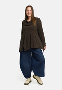 'Brunel' Tuniek – korte vorm, edel gestructureerd & overhemdkraag