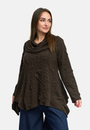 'Brunel' Tuniek – korte vorm, edel gestructureerd & overhemdkraag