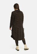 'Brunel' jurk – Cowl-Neck, zijplooien & midilengte