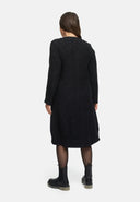 Elegante vestido, línea A, con patrón estructurado 'Noira'