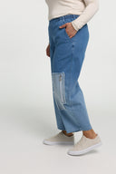 Calças 'Sky' – Denim Premium, Remendo & Elasticidade