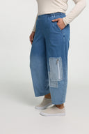 Calças 'Sky' – Denim Premium, Remendo & Elasticidade