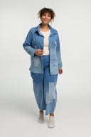 Bluzka 'Sky' – Premiumowy Dżins, Łaty i Rozciągliwość