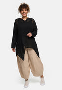 'Cotture' Striktrøje Lang – A-linje i luftig ajourstruktur