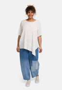 'Crissa' Tuniek – geplooid, licht & modern-asymmetrisch