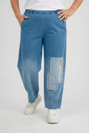 Pantalones 'Sky' – Denim de primera calidad, parche y elástico