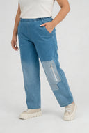 Pantalones 'Sky' – Denim de primera calidad, parche y elástico