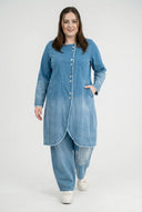 'Sky' Mantel – Premium Spijkerstof, Ombre-wassing & Rekbaar