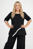 Blusa 'Saria' – assimétrica, leve e natural